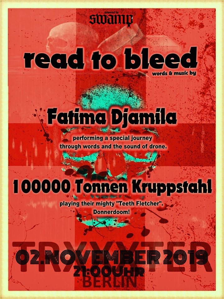 Flyer-Read-to-Bleed-Fatima-Djamila-100000-Tonnen-Kruppstahl