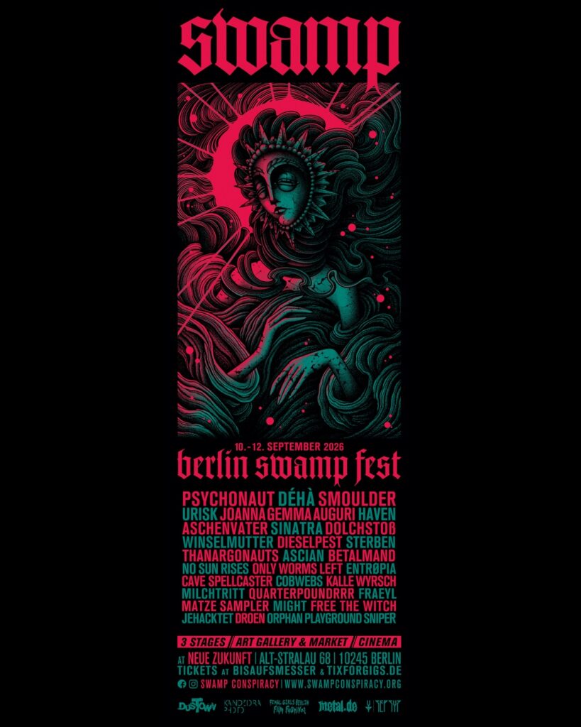 Line-Up Berlin Swamp Fest 2026, 10-12 Sept.